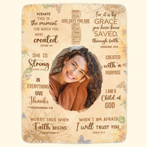 God Says You Are Christian Bible Verse - Personalized Photo Blanket