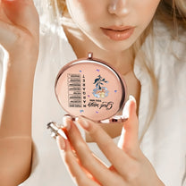 God Says You Are - Christian Gifts For Her, Custom Name With Bible Verses - Personalized Compact Mirror