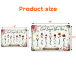 God Says You Are Floral Version - Personalized Metal Sign