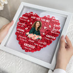 God Says You Are - Gifts For Daughter, Christian Women - Personalized Photo Flower Shadow Box With LED Light