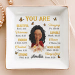 God Says You Are In Bible Verses Gift For Her - Personalized Jewelry Dish
