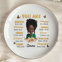 God Says You Are In Bible Verses Gift For Her - Personalized Jewelry Dish