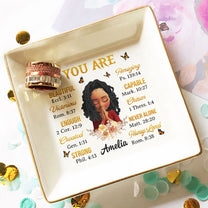 God Says You Are In Bible Verses Gift For Her - Personalized Jewelry Dish