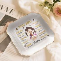 God Says You Are In Bible Verses Gift For Her - Personalized Jewelry Dish