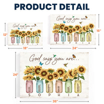 God Says You Are Name Bible Verse - Personalized Poster