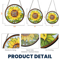 God Says You Are Name In Bible - Personalized Stained Glass Window Hanging Suncatcher