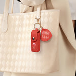God Says You Are Name In Bible Verses - Personalized Leather Lipstick Case With Mirror Keychain