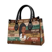 God Says You Are - Personalized Leather Bag