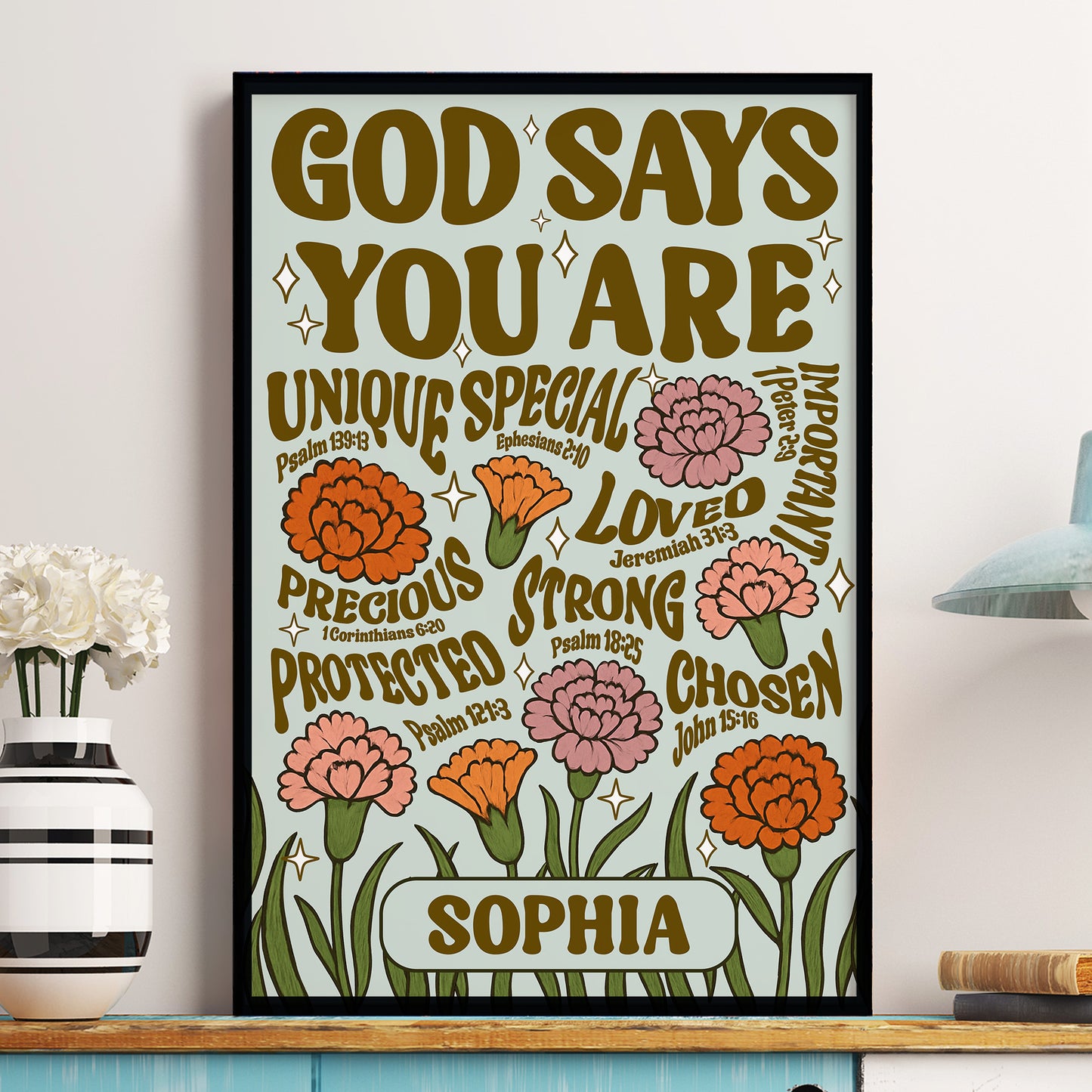 God Says You Are - Personalized Poster