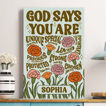 God Says You Are - Personalized Poster