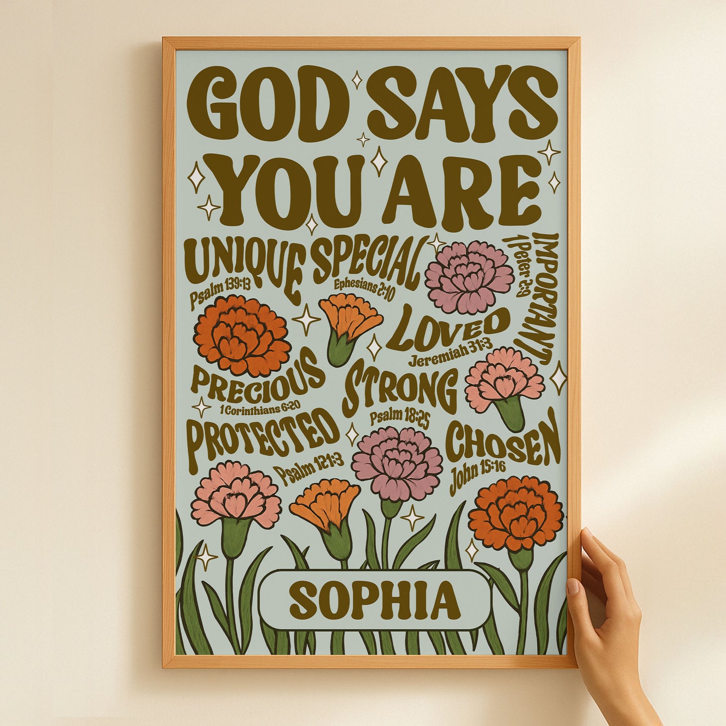 God Says You Are - Personalized Poster