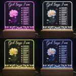 God Says You Are With Name Letter In Bible - Personalized LED Light