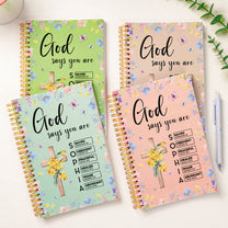 God Says You Are With Name Letter In Scripture - Personalized Prayer Journal