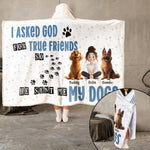 God Sent Me My Dog - Personalized Wearable Blanket Hoodie