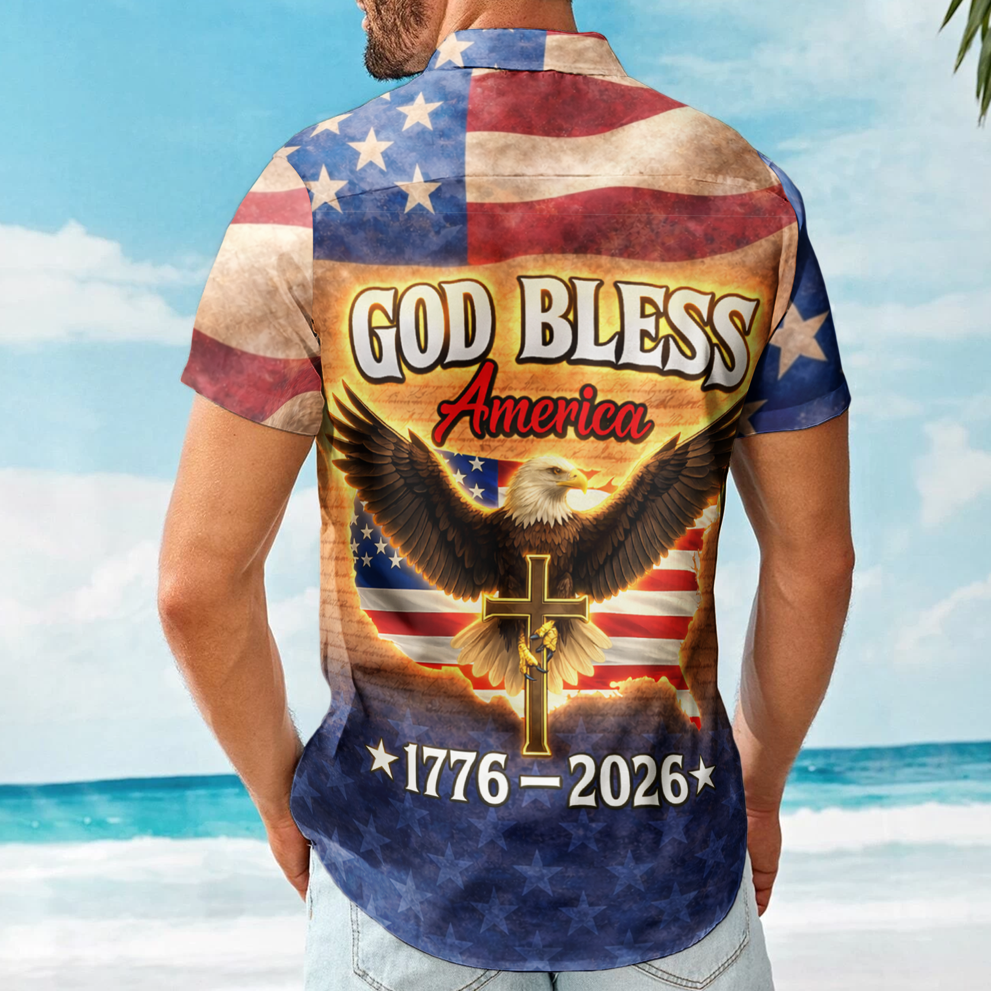 God_Bless_America_Eagle_Cross_Personalized_Hawaiian_Shirt_2