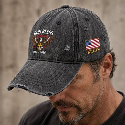 God Bless America - Personalized Cap