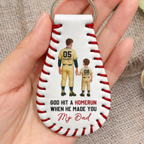 God-Hit-A-Homerun-When-He-Made-You-My-Dad-Mom-Personalized-Keychain-2