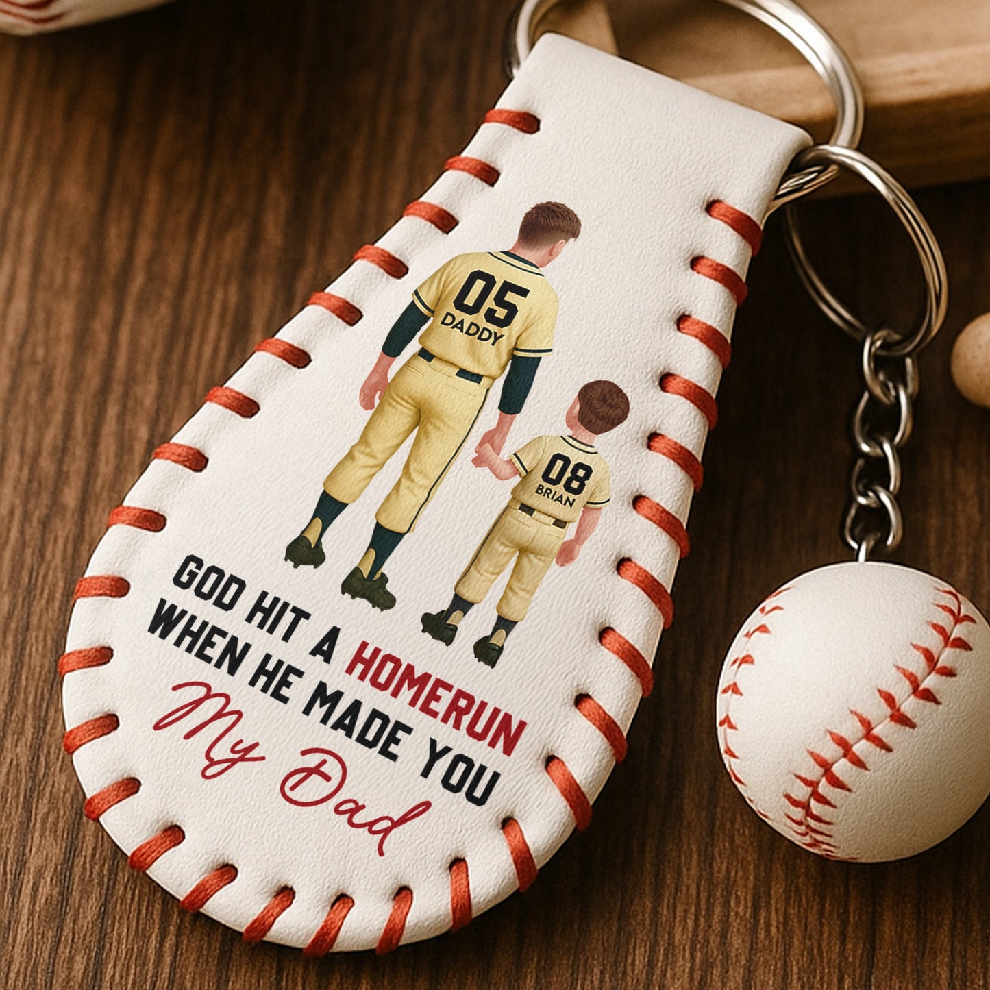 God-Hit-A-Homerun-When-He-Made-You-My-Dad-Mom-Personalized-Keychain-3