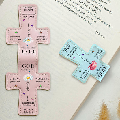 God-Says-I-Am,-Custom-Birth-Flower-Personalized-Leather-Magnetic-Bookmark-3