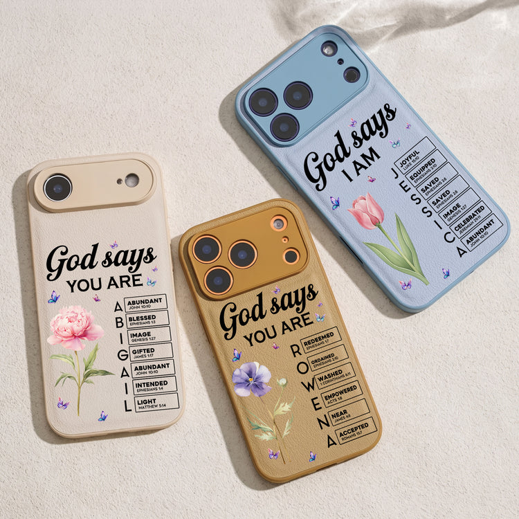God-Says-I-Am-Custom-name-&-Birth-Flower-Gift-For-Her-Personalized-Phone-Case-1