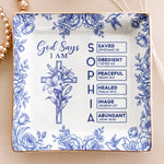 God_Says_I_Am_Name_Letter_In_Bible_Toile_De_Jouy_With_Faith_Symbol_Personalized_Jewelry_Dish_1