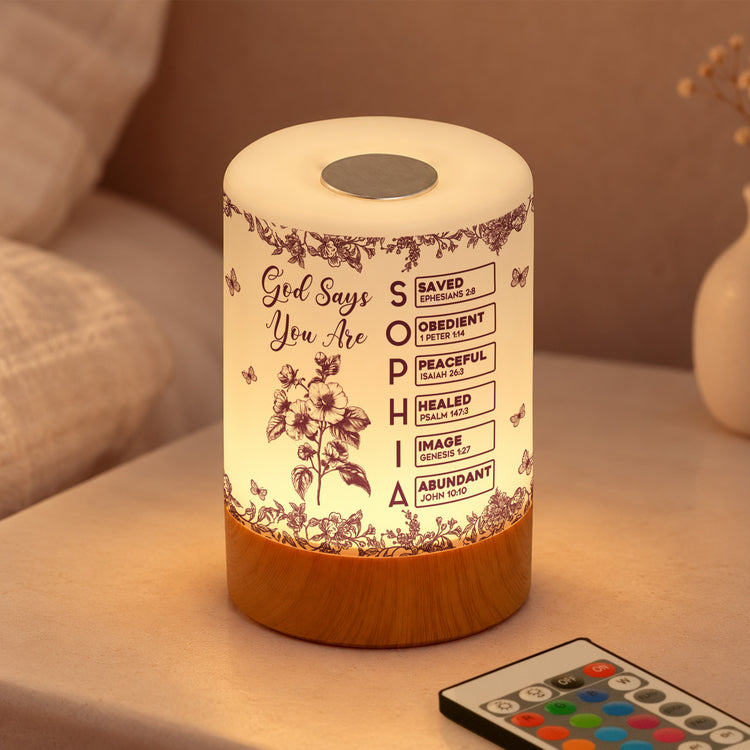 God-Says-I-Am-Toile-De-Jouy-Custom-Name-Bible-Verse-Cylinder-LED-Light-Personalized-Night-Light-1