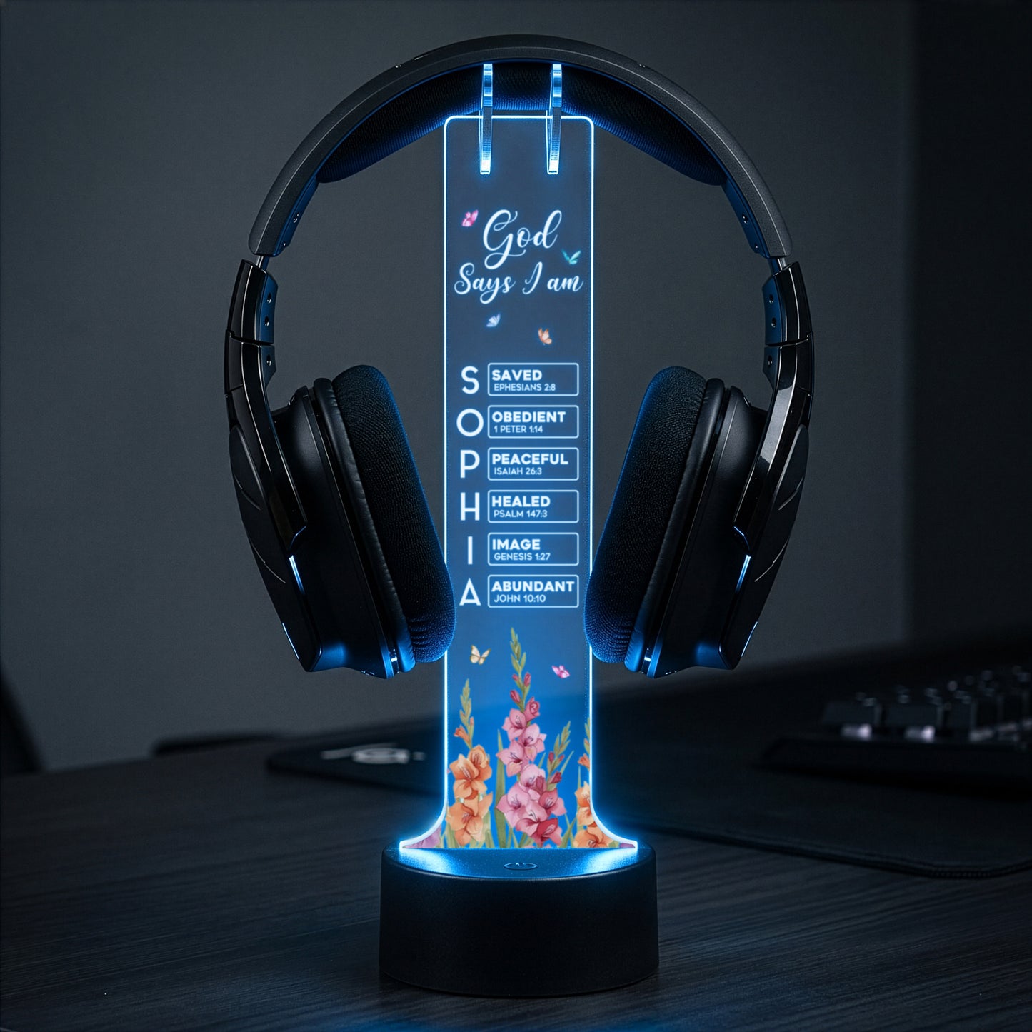God-Says-I-am-Custom-Birth-Flower-Name-In-Bible-Verse-Personalized-Headphone-Stand-1