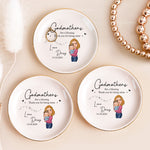 Godmothers Are A Blessing Thank You For Being Mine - Personalized Jewelry Dish