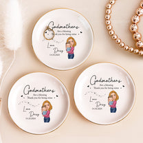 Godmothers Are A Blessing Thank You For Being Mine - Personalized Jewelry Dish