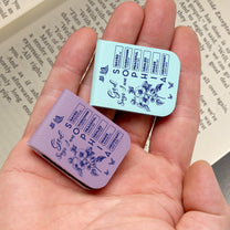 Gods Says I Am Name In Bible Toile De Jouy Style - Personalized Leather Magnetic Bookmark