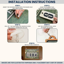 Golf Best Round By Par - Personalized Hanging Golf Tracker