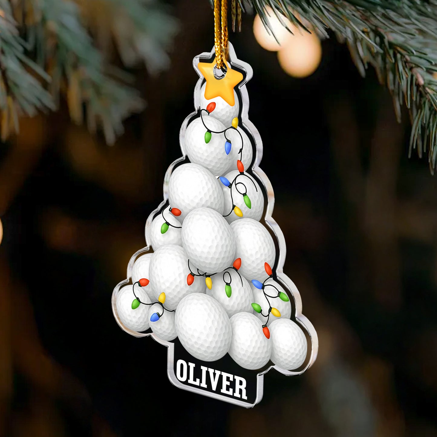 Golf Christmas Tree - Personalized Acrylic Ornament