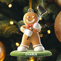 Golf Gingerbread Christmas Ornament - Gift For Golf Lover - Personalized Acrylic Ornament