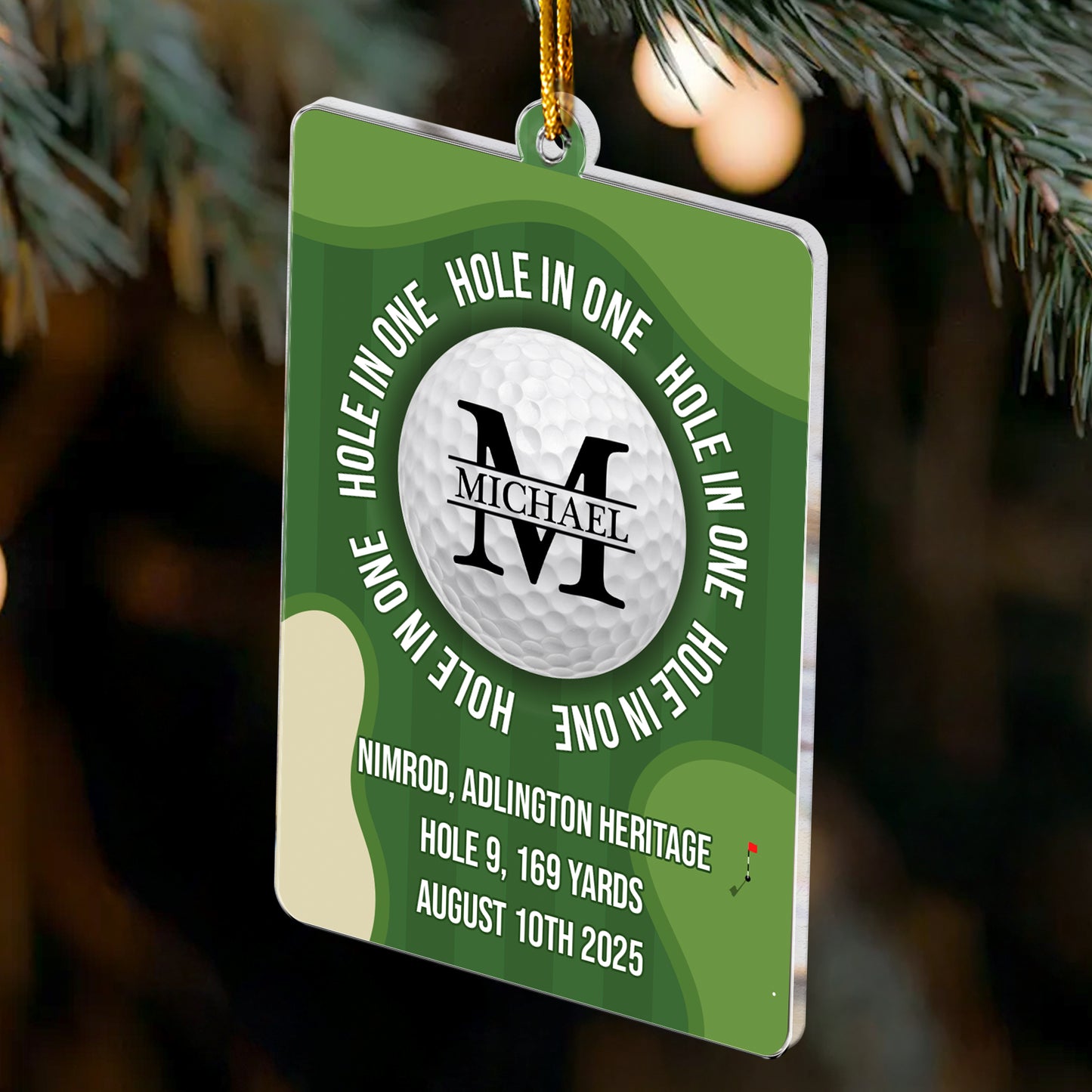 Golf Personal Milestone - Personalized Acrylic Ornament