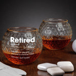Golf Retirement Gifts For Dad, Husband, Grandpa, Golfers - Personalized Golf Whiskey Glass