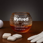Golf Retirement Gifts For Dad, Husband, Grandpa, Golfers - Personalized Golf Whiskey Glass