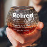 Golf Retirement Gifts For Dad, Husband, Grandpa, Golfers - Personalized Golf Whiskey Glass