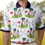 Golf & Dog Lovers - Favorite Caddy Dog Dad Gifts - Personalized Photo Polo Shirt
