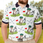 Golf & Dog Lovers - Favorite Caddy Dog Dad Gifts - Personalized Photo Polo Shirt