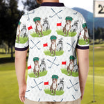 Golf & Dog Lovers - Favorite Caddy Dog Dad Gifts - Personalized Photo Polo Shirt