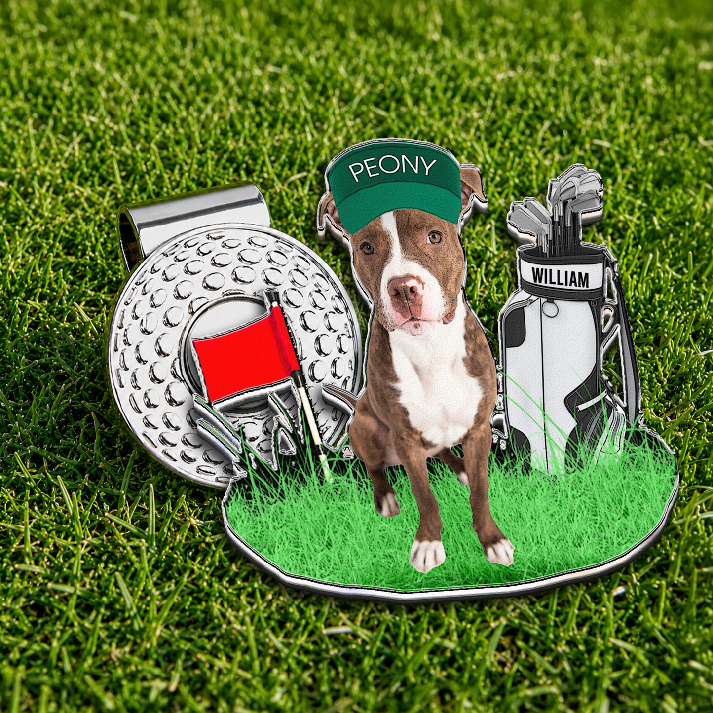 Golf & Dog, Cat Lovers - Favorite Caddy Dog Dad Gifts - Personalized Golf Ball Marker