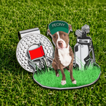 Golf & Dog, Cat Lovers - Favorite Caddy Dog Dad Gifts - Personalized Golf Ball Marker