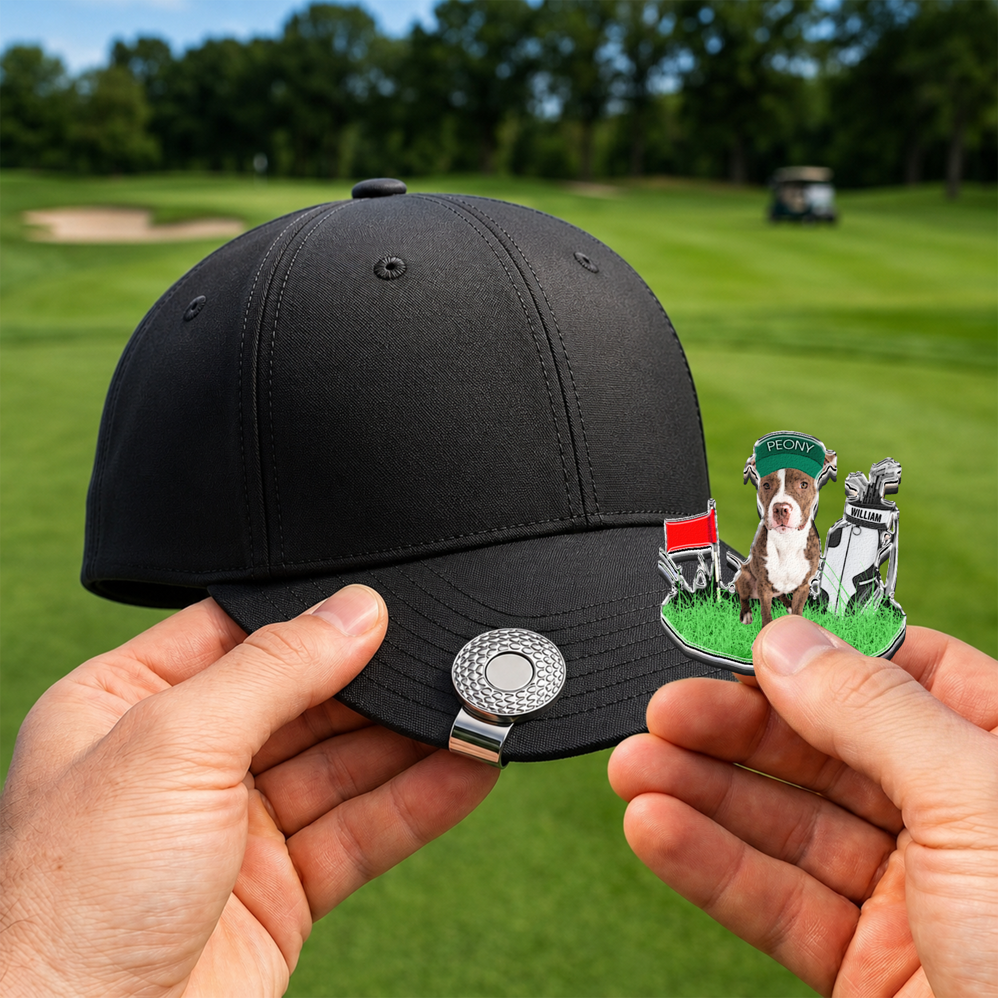 Golf & Dog, Cat Lovers - Favorite Caddy Dog Dad Gifts - Personalized Golf Ball Marker