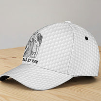 Golf-Dad-Custom-Photo-Sketch-Line-Art-Fathers-Day-Gift-For-Him-Personalized-Classic-Cap-3