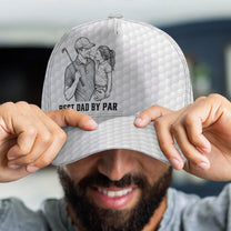 Golf-Dad-Custom-Photo-Sketch-Line-Art-Fathers-Day-Gift-For-Him-Personalized-Classic-Cap-6
