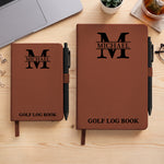Golf-Log-Book-Leather-Golf-Log-Golf-Gift-For-Him,-Husband,-Dad,-Grandpa-Personalized-Notebook-Set-2
