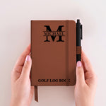 Golf-Log-Book-Leather-Golf-Log-Golf-Gift-For-Him,-Husband,-Dad,-Grandpa-Personalized-Notebook-Set-3