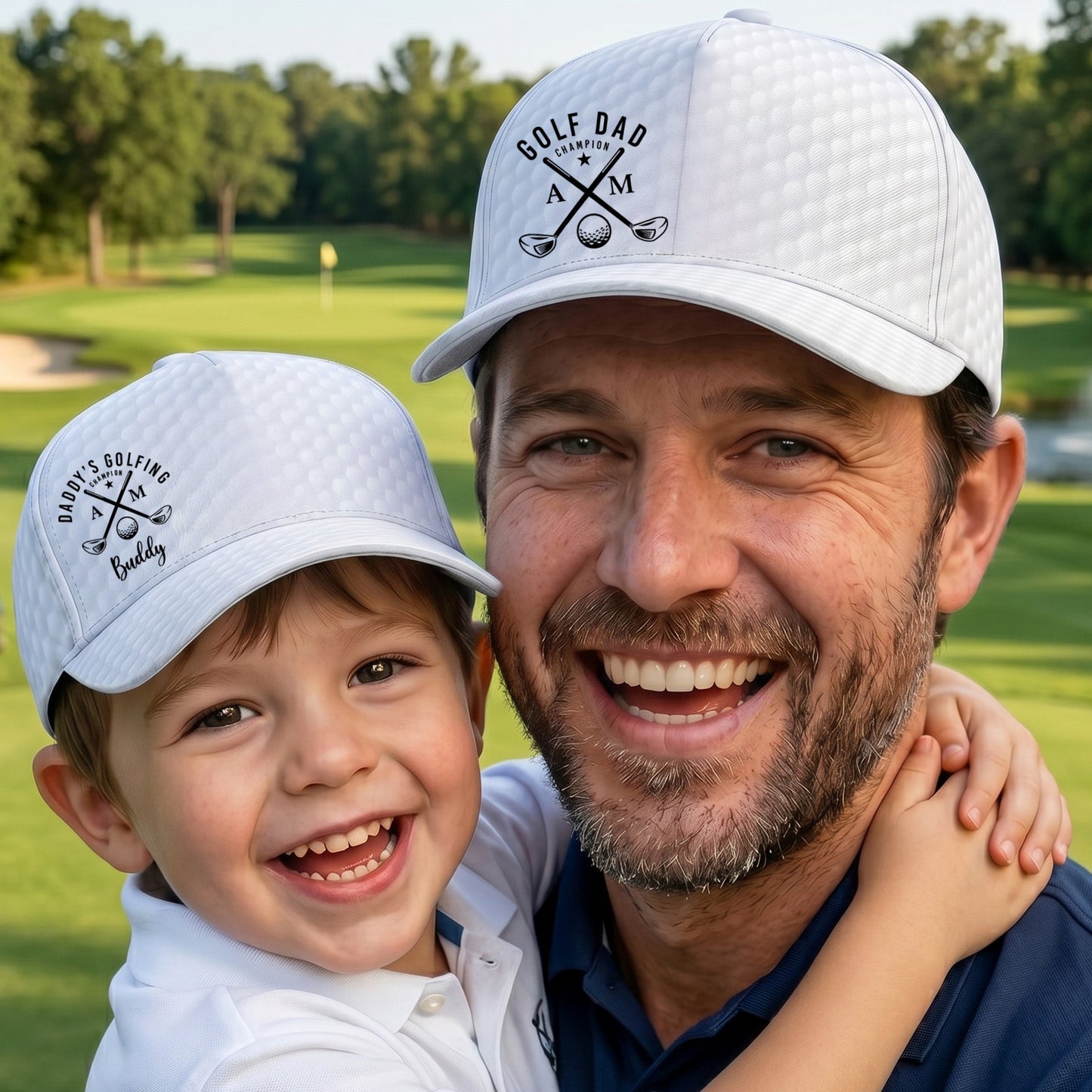 Golfing_Dad_And_Daddy_s_Golfing_Buddy_Matching_Hat_Personalized_Cap_1