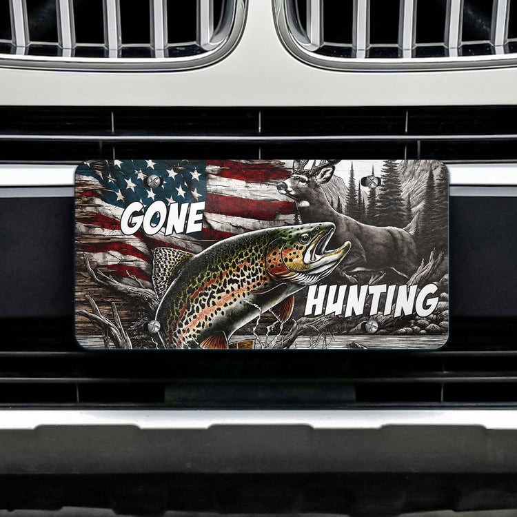Gone-Fishing-Gone-Hunting-Custom-License-Plate5