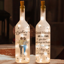 Good Friends Are Always Here - Personalized Bottle Lamp